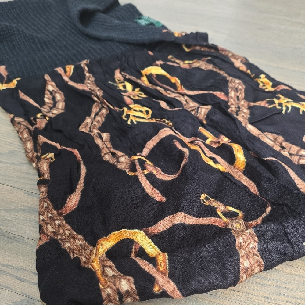 Ralph Lauren Black Knit Scarf - Picture 2 of 5